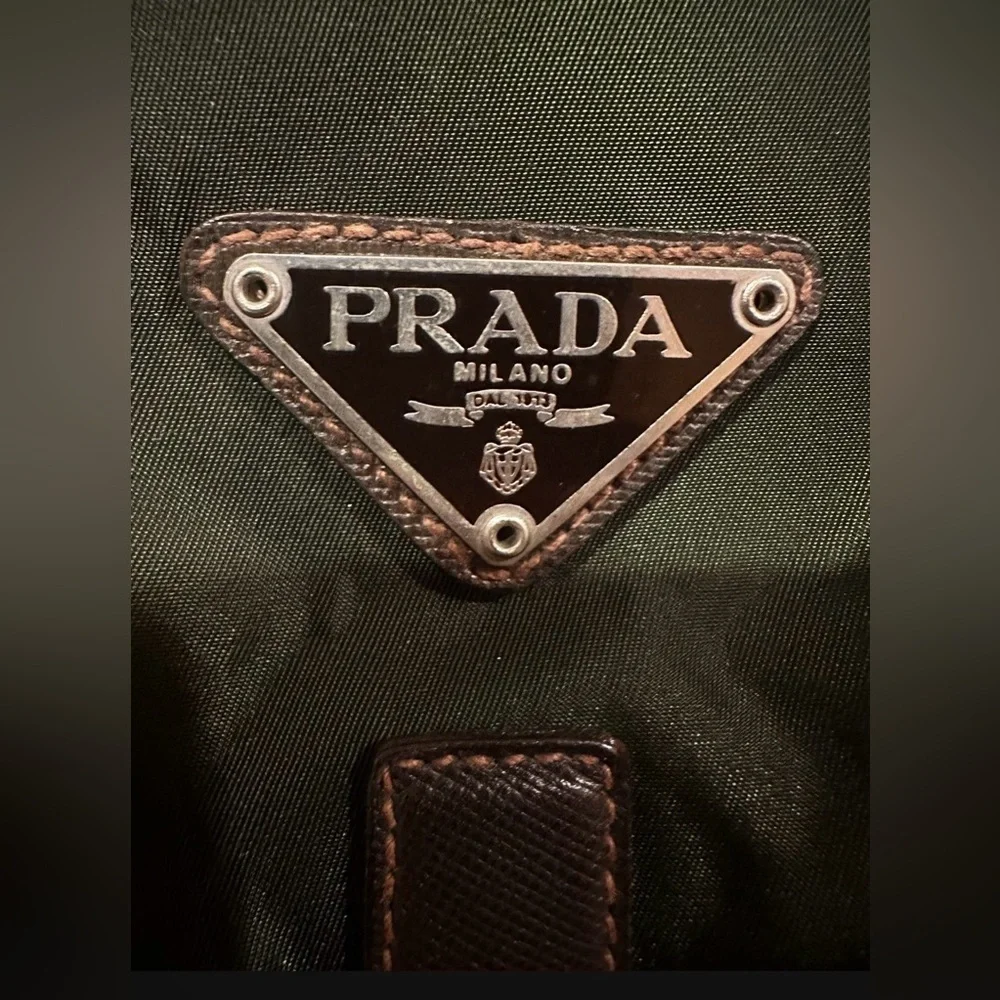 Prada Olive Green Men's Backpack